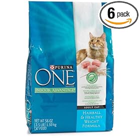 Purina One Cat Food Hairball & Healthy Weight Formula, 3.5-Pound Bags (Pack of 6)