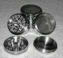 Four Piece NEW STYLE 2 1/4" Herb, Spice or Tobacco Pollen Grinder