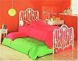 Kaitlyn Bed Twin Size With Headboard, Footboard and Frame In Eggshell Finish By Fashion Bed Group
