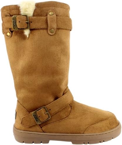 Ella Women's Harley Fur Sheepskin Style Biker Boots