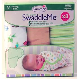 Summer Infant Cotton Swaddle Me (Pack of 3, Neutral)
