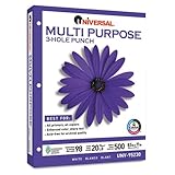Universal Products - Universal - Multipurpose Paper, 98 Brightness, 20lb, Ltr, 3-Hole Punch, Bright WE, 5000/Ctn - Sold As 1 Carton - Perfect for all printers and all copiers. - Now with ColorlokTM for enhanced colors and sharper text. - Acid-free for archival quality. Universal Products - Universal - Multipurpose Paper, 98 Brightness, 20lb, Ltr, 3-Hole Punch, Bright WE, 5000/Ctn - Sold As 1 Carton - Perfect for all printers and all copiers. - Now with ColorlokTM for enhanced colors and sharper text. - Acid-free for archival quality.