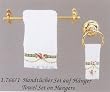 Reutter Porcelain Miniature Rose Towel Set with Rack