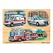 Toys : Melissa & Doug Deluxe Wooden Emergency Vehicles Light and Sound Peg Puzzle