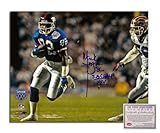 Mark Ingram NFL New York Giants Hand Signed 8x10 Photograph Super Bowl XXV Blue Jersey