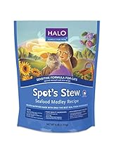 Halo Spot's Stew Holistic Dry Cat Food, Seafood Medley, 6 LB Bag of Sensitive Stomach Cat Food and Kitten Food
