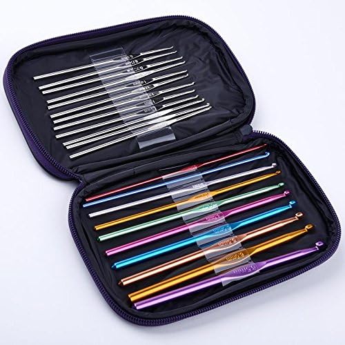 Metal needles set Hand Crochet Knitting Needle Tools stainless handle hook needlework for sweater gloves 22pc/lot