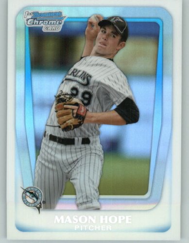 2011 Bowman CHROME Draft Prospects Baseball Card # BDPP45 Mason Hope - Miami Florida Marlins (Draft Pick / Prospect / RC - Extended Rookie Card) MLB Trading Card in Screwdown Case!