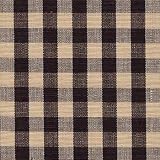 Wabi Sabi Fabric by the Yard: Black and Tan Check... by Wabi Sabi