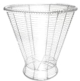 Aquatico Conical-Footed Style Waste Basket, Chrome