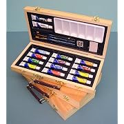 Art Essentials Wood Box of 14 Acrylic Paints