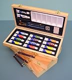 Art Essentials Wood Box of 14 Acrylic Paints