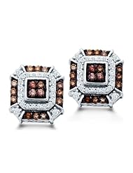 0.48 cttw. Diamond Ladies Fashion Earrings 10K White Gold