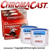 ChromaCast 940XL Cyan 2-Pack of Remanufactured Ink Cartridges (Compatible for Genuine HP 940XL & 940) for use in HP Officejet pro 8000, All in One 8500 & Premier