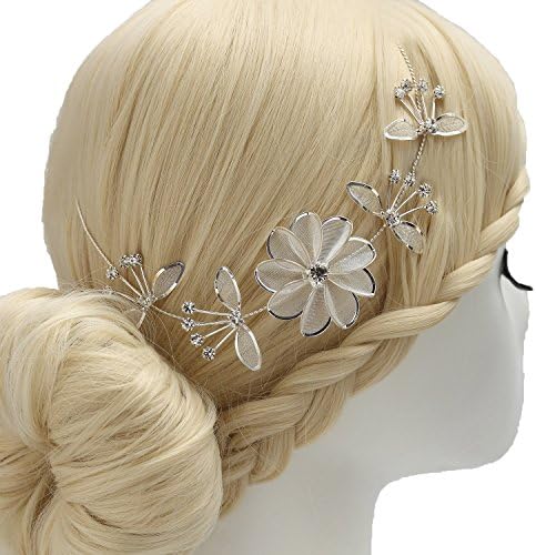 Femicuty Shiny and Fashion Diamond Wedding Bridal Hair Pieces Hair Vine (P7016)