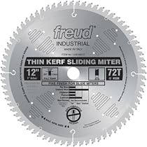 Freud LU91M012 12-Inch 72 Tooth ATB Thin Kerf Sliding Miter Saw Blade with 1-Inch Arbor