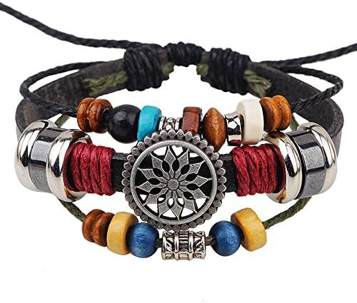 WeeklyShare Wild fashion style beaded leather bracelet