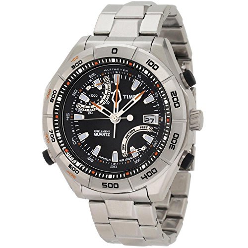 Timex Expedition Premium IQ Altimeter Stainless Steel Mens Watch T2N727