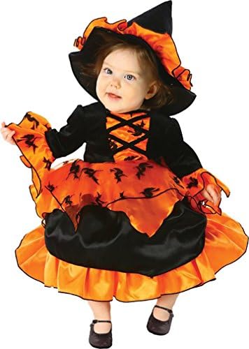 Little Orange Witch Dress and Hat Toddler/Child Costume