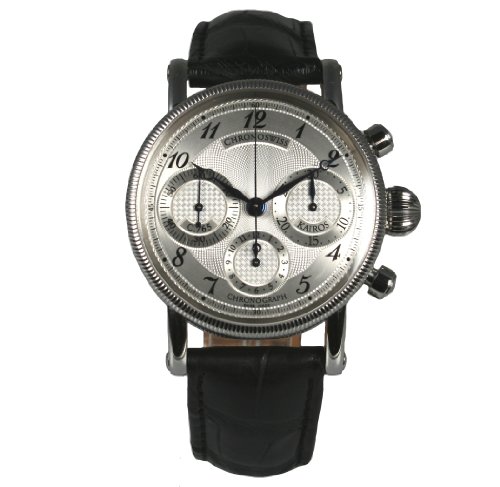 Herrenarmbanduhr Chronoswiss Kairos Automatik Chronograph CH 7523 K silber schwarz