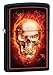 Zippo Black Matte Burning Skull Lighter