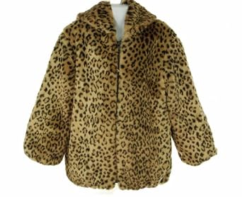 Girls Rothschild Faux Fur Leopard Print Coat