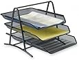 Sparco 90206 3-Tier Steel Mesh Desk Tray, Black (11 5/8"W x 13 3/4"D x 10 5/8"H)