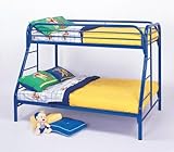 Coaster Tracey Twin over Full Metal Bunk Bed in Blue Finish
