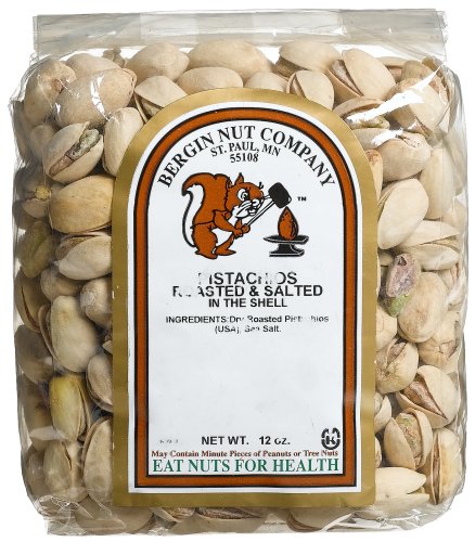 Bergin Nut Company Pistachios, Still In Shells, 12-Ounce Bags (Pack of 2) by Bergin Nut Company