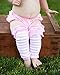 Ema Jane - Baby Leg Warmers (Stripes - Pink and White Cupcake Ruffle)