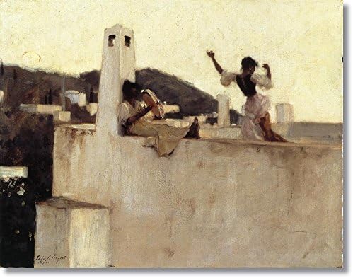 Blossoming art Rosita, Capri aka Capri by John Singer Sargent Hand Made Reproduction on Canvas(60 inch * 47 inch ,Framed)