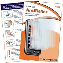 6 x mumbi Displayschutzfolie Samsung S5230 "AntiReflex" Schutzfolie antireflektierend