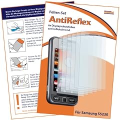6 x mumbi Displayschutzfolie Samsung S5230 "AntiReflex" Schutzfolie antireflektierend
