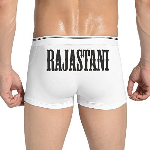 Luier Men's Rajastani Dance Folk Funny Boxer Brief White L