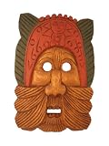 Handmade 'Old Wise Man' Tribal Mask Wall Hanging (Thailand)