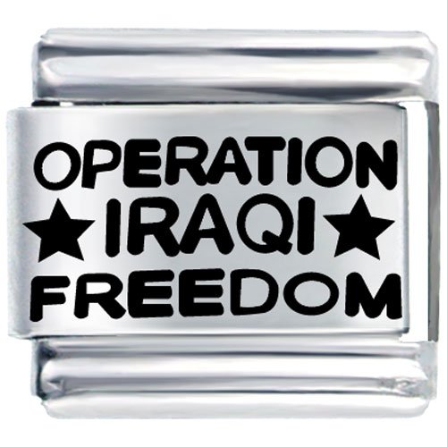 Operation Iraq Patriotic Usa Italian Charm