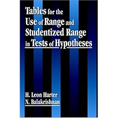 【クリックで詳細表示】Tables for the Use of Range and Studentized Range in Tests of Hypotheses [ハードカバー]