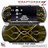 Abstract 01 Yellow WraptorSkinz Skin and Screen Protector Kit fits Sony PSP ....