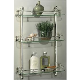 <b>Three-tier Shelf Gallery Rail 16.5"w Chrome</b>