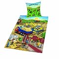 Herding 445175050 Bettw�sche Such mich Baustelle 80 x 80 cm + 135/200 cm / Linon