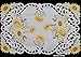 Creative Linens 4PCS Embroidered Cutwork Sunflower Placemats 11x17 White, Set of 4 Pieces