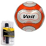 UPC 639504323355 product image for Voit Size 5 Reflect Soccer Ball with Ultimate Inflating Kit, Silver and Orange G | upcitemdb.com