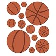 Instant Murals Basketball Wall Transfer Stickers - Sports Basketball Balls