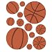 Instant Murals Basketball Wall Transfer Stickers - Sports Basketball Balls