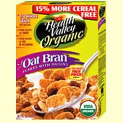 Health Valley Oat Bran Flakes with Raisins, 13.8-Ounce Boxes (Pack of 6)