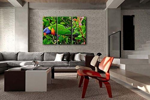 Fashion FreeZone 3 Panel Green Wall Art Painting Parrot On The Branches Prints On Canvas The Picture Animal Pictures Oil For Home Modern Decoration Print Decor For Kitchen