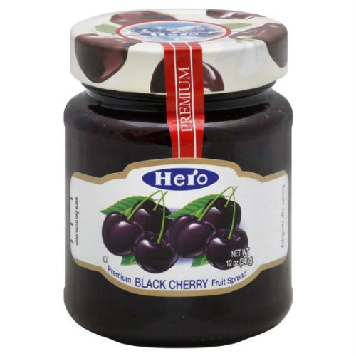 Hero Premium Fruit Spreads, Black Cherry, 12 Ounce (Pack of 8)