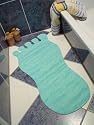 Douche Comfort Absorbing Bathriib Mat Big Foot 90x40cms - Aqua blue