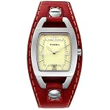 Fossil Women's Burgundy Leather Cuff Watch #JR8164