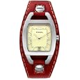 Fossil Women's Burgundy Leather Cuff Watch #JR8164